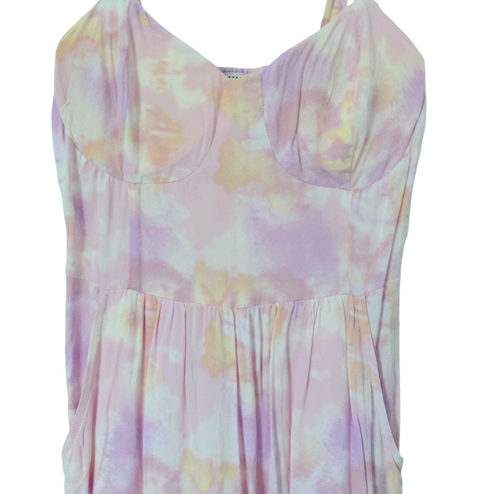 AUW Tie-dye Pink Dress with side pockets